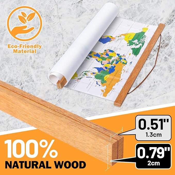 36x24 36x48 36x12 Poster Frame, Magnetic Light Wood Wooden Frame Hanger for Photo Picutre Canvas Artwork Art Print Wall Hanging (1 Pack, 36", Teak Color)