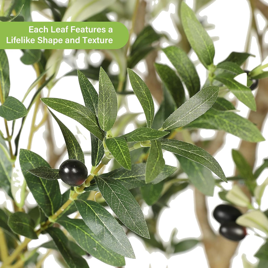 feelead faux olive tree 8ft - tall olive, side view
