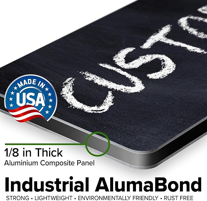 Custom Sign, Custom Street Sign, 11 Font Colors, 13 Font Styles, 4 Hole Options, 22 Sizes, 6x18 Inches, Rust Free DiBound, Fade Resistant, Made in USA by My Sign Center (Chalkboard Black)