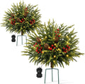 25.5 inch outdoor lighted christmas trees, yard holiday, main product view