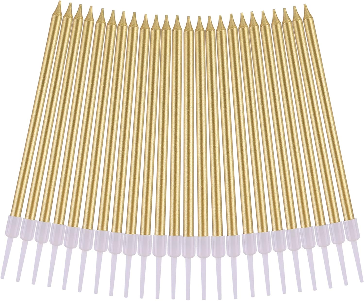PHD CAKE Gold Long Thin Metallic Birthday Candles, Cake Candles, Birthday Parties, Wedding Decorations, Party Candles, Cake Decorations
