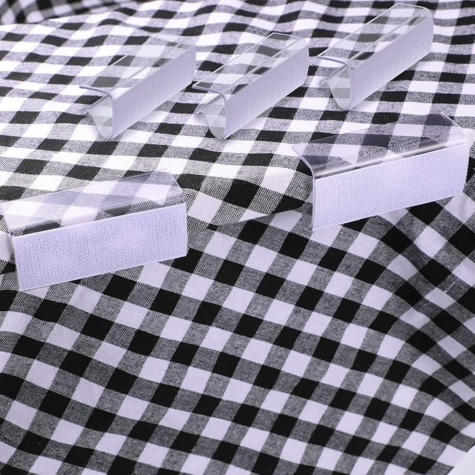 24 Pieces Table Skirting Clips Clear Tablecloth Clips for Indoor Outdoor Events Wedding Meeting Party Picnic Banquet