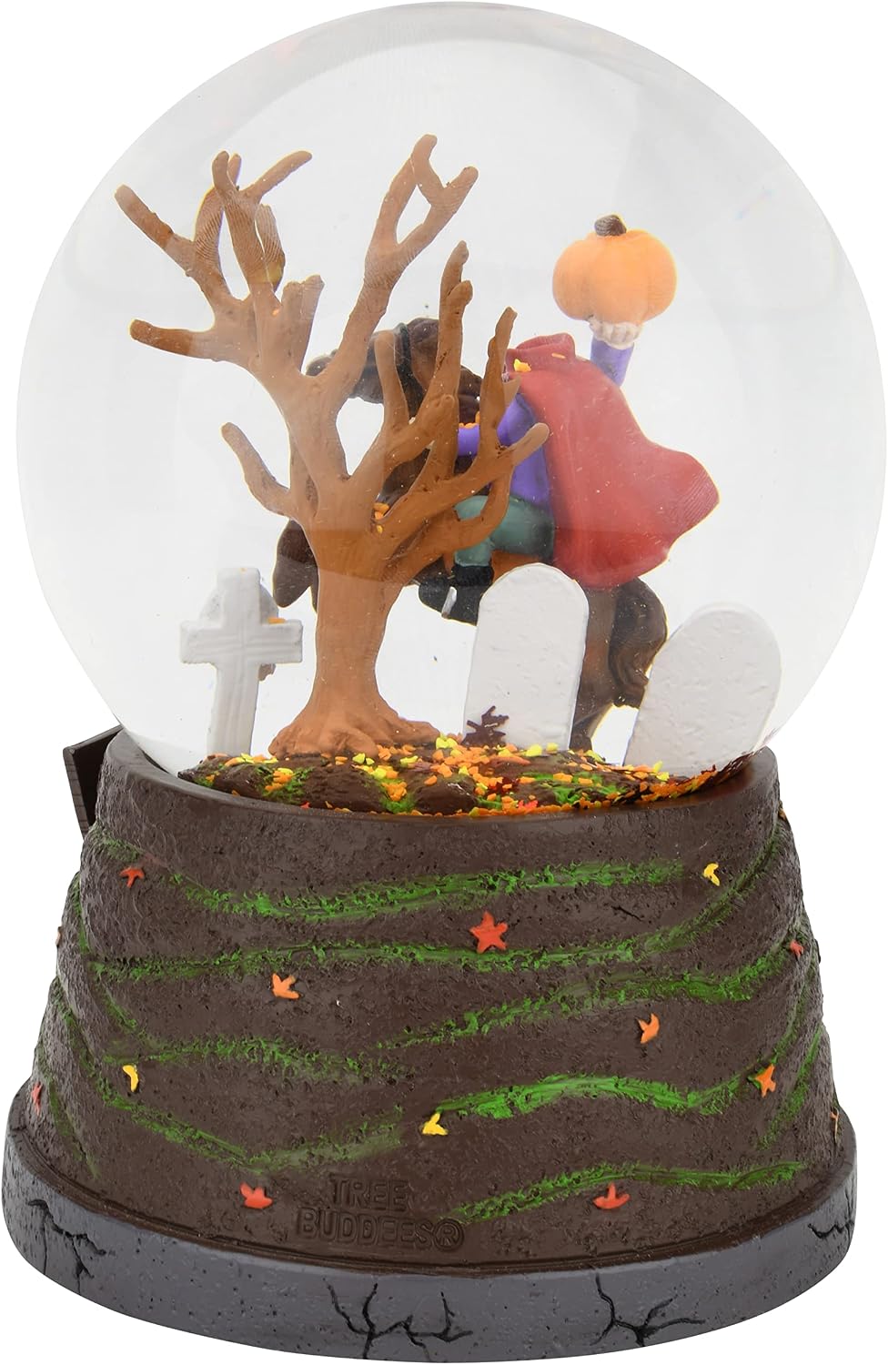Tree Buddees Sleepy Hollow Fall Themed Headless Horseman Halloween Snow Globe - Large 6.5"