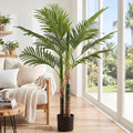 dumos 47in artificial palm tree, realistic faux indoor, main product view