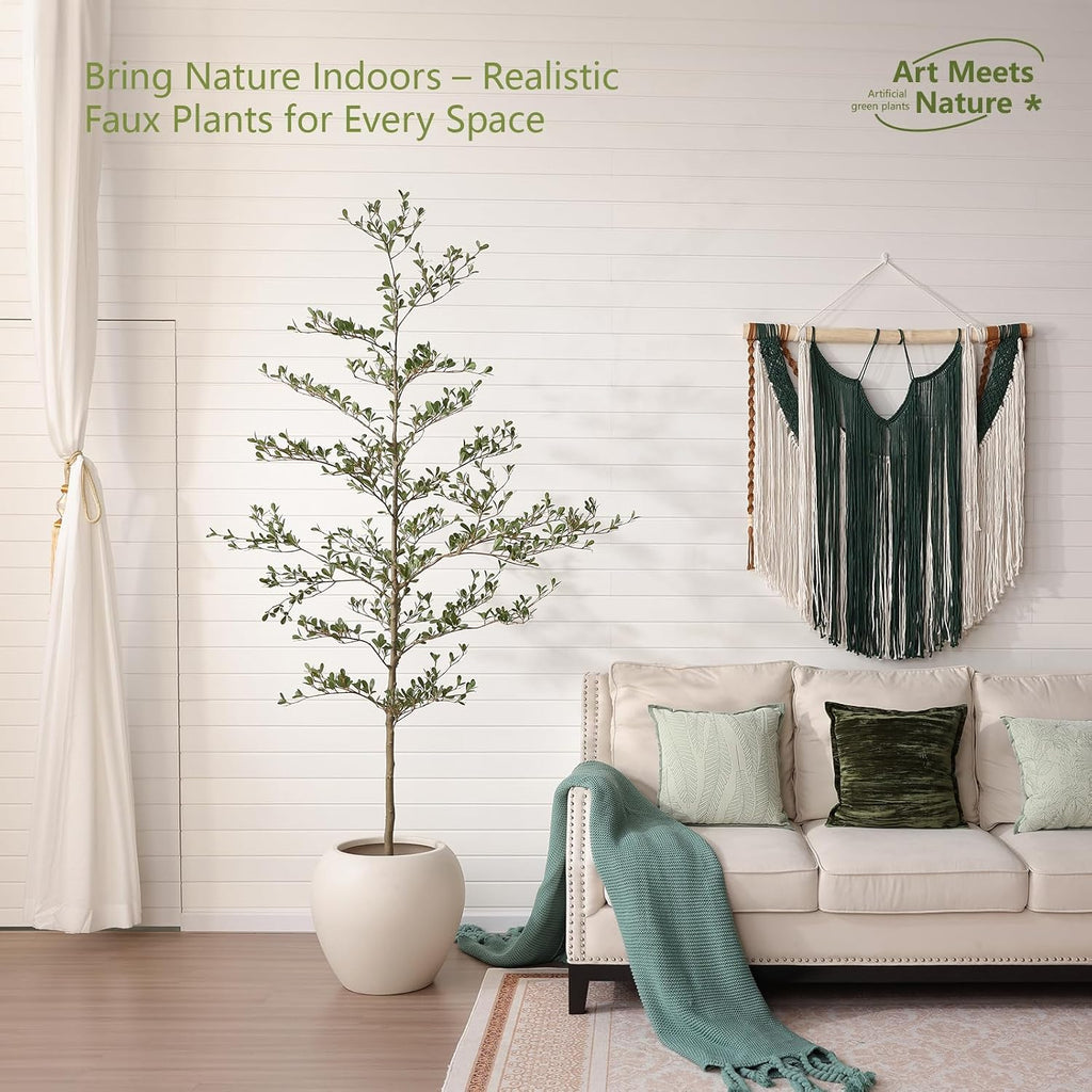 verinatural 6ft shady lady faux tree, artificial black showing dimensions
