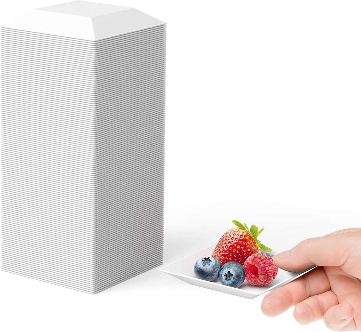 Exquisite Mini Disposable Appetizer Plates - 1200 Pack 2.95" x 2.95&quot...