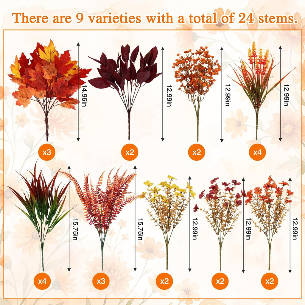 cewor fake fall flowers for outdoor uv resistant shown in use