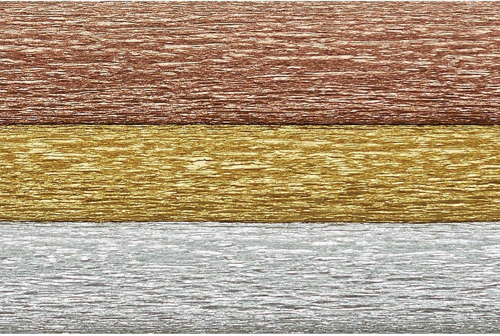 Lia Griffith Metallic Crepe Paper Roll, 10.7-Square Feet, Assorted Colors