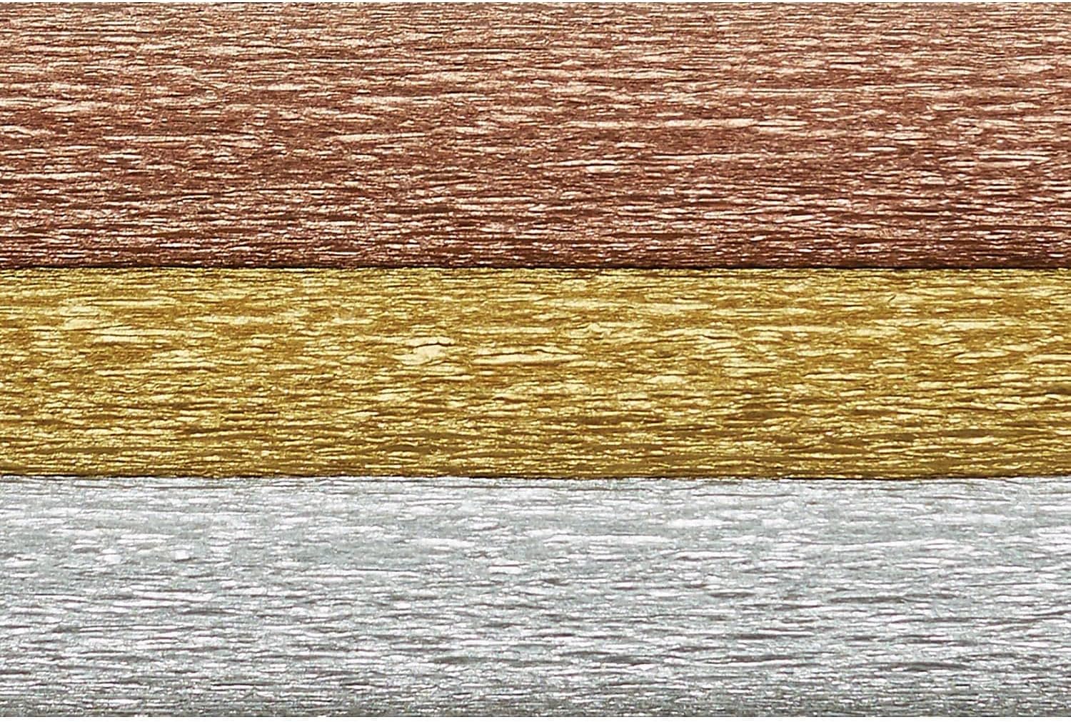 Lia Griffith Metallic Crepe Paper Roll, 10.7-Square Feet, Assorted Colors