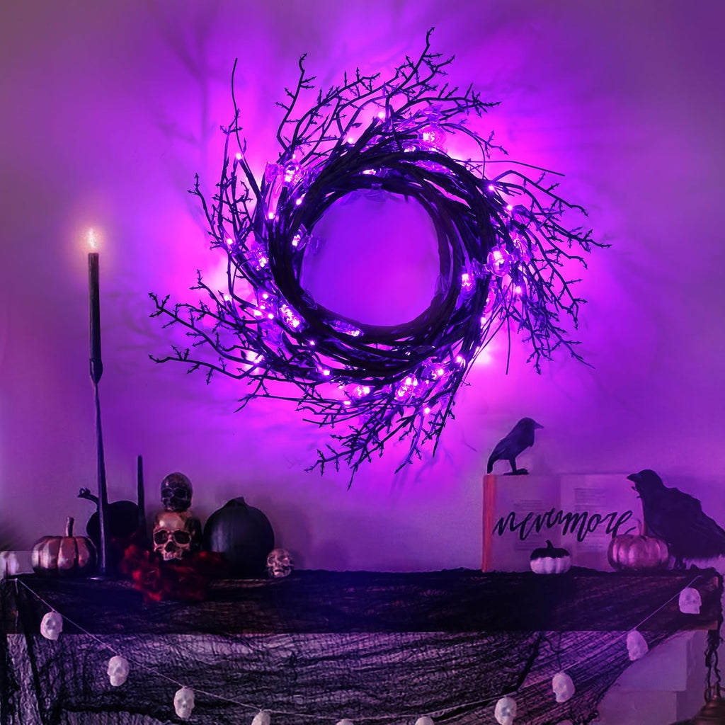 9ft 72 led willow vine twig decor black, package contents