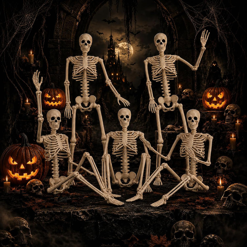 halloween skeleton decorations,36" posable human skeleton decorations for, package contents