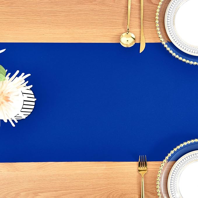 Farmhouse Blue Table Runner Dining Table Runners 48 Inches Long Coffee Table Runner for Dresser Living Room Bedroom Holiday Party Banquet 12X48 Inch