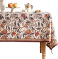 patdrea Designer Vintage Rectangle Tablecloth,Linen Pomegranates and Leaves Pattern Tablecloths,Fall Table Cover Cloth Decor for Kitchen Dining Christmas,Thanksgiving,55"x79"-Tehran a