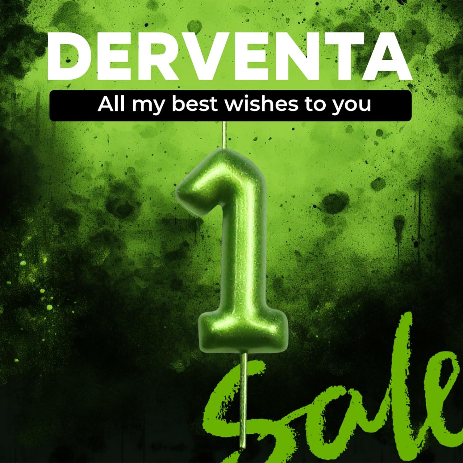 DERVENTA Number Candle Green 2.36 inch Party Celebration Anniversary Decoration Perfect Birthday Brunch Dessert Cake Topper 1 Piece (Number 4 Green)