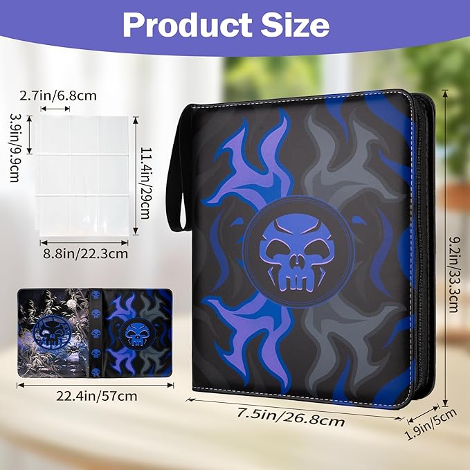 9 Pocket Card Binder for MTG/YGO/PTCG/Game Cards, Holds 900 Cards,Premium Card Collector Book for TCG Players,Toys Gifts for Kids(purple)