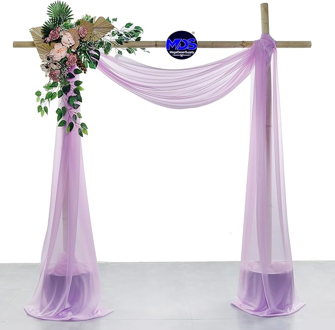 MDS Halloween Chiffon Draping Fabric - 1 Panel, 30" Wide x 75ft Long - Sheer Spooky Arbor & Canopy Drapery for Haunted House Backdrops, Party Ceilings, DIY Costumes & Themed Events - Orchid
