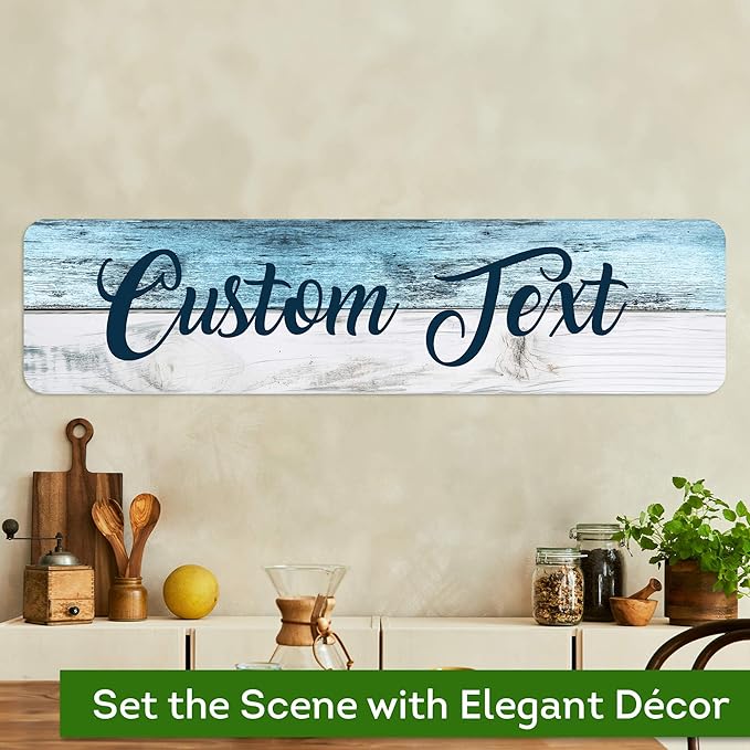Custom Sign, Custom Street Sign, 11 Font Colors, 13 Font Styles, 4 Hole Options, 22 Sizes, 8x32 Inches, Rust Free DiBound, Fade Resistant, Made in USA by My Sign Center (Coastal)
