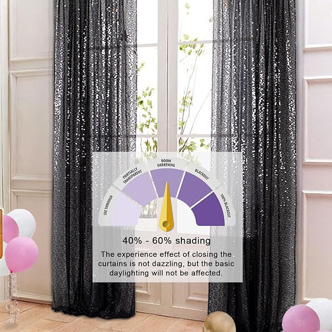 ShinyBeauty PHOTOBOOTH Background Best Choice-4FTx7FT-Black-Sequin backdrops, Sequin Fabric,Wedding backdrops,Rust Backdrop,Sequin Curtains,Photography Backdrop (Buy it Now) (Black)