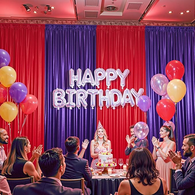 10x10 ft Red Sequin Backdrop Curtain Panels for Parties, Wrinkle Free Glitter Photo Backdrop Drapes 2 Panels 5x10FT Shimmer Back Drop Cloth for Wedding Birthday Christmas Photography Background