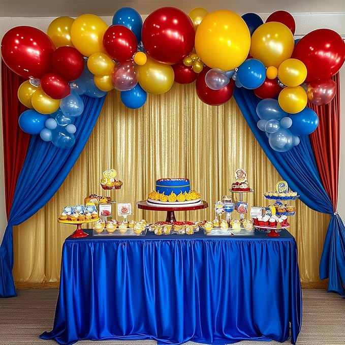 leegleri 30x10ft Thick Gold Glitter Backdrop Curtain Panels for Parties, Wrinkle Free Sparking Sequin Backdrop Drapes, 6 Panels 5x10ft Shimmer Photo Back Drop Cloth for Wedding Birthday Photography