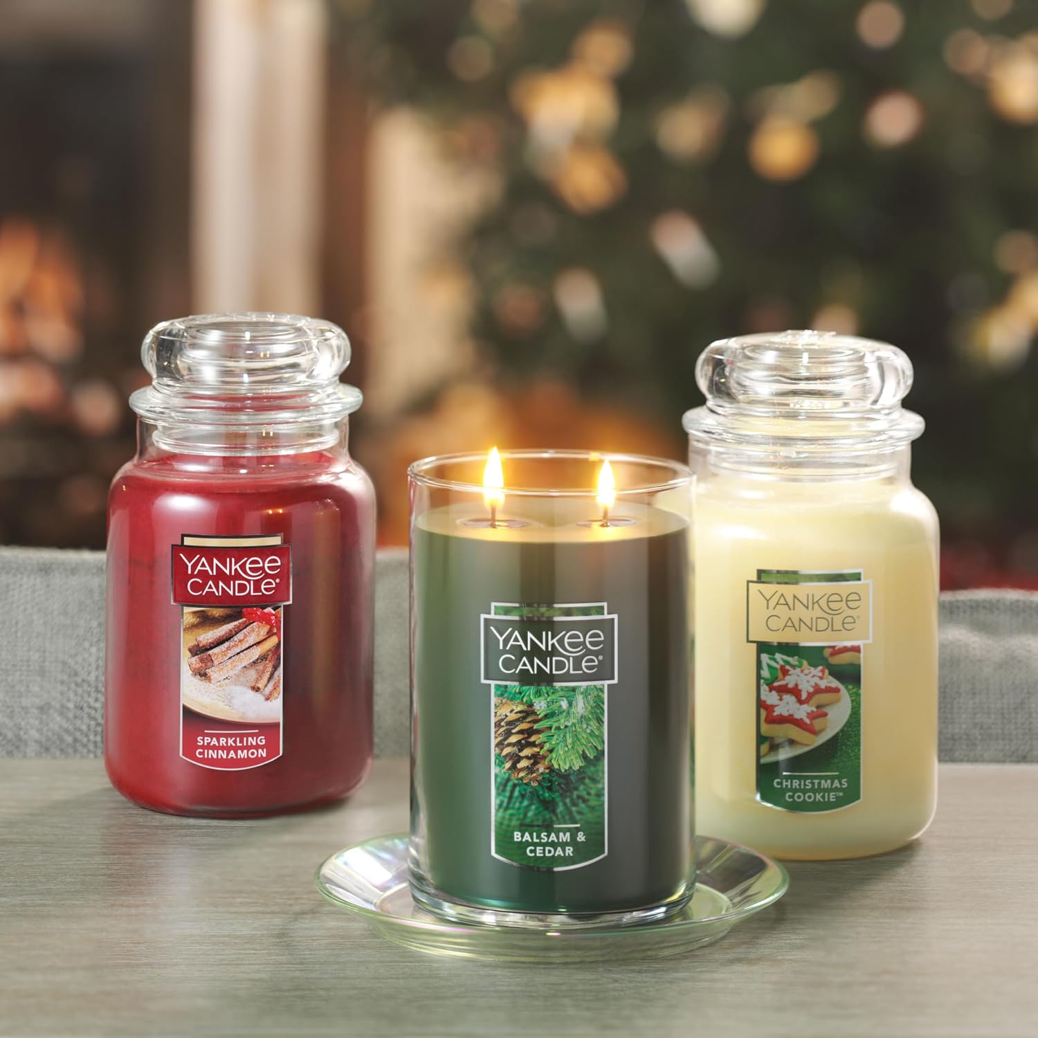 Yankee Candle Sparkling Cinnamon Scented Classic 22oz Large Jar Single Wick Candle Over 110 Hours of Burn Time