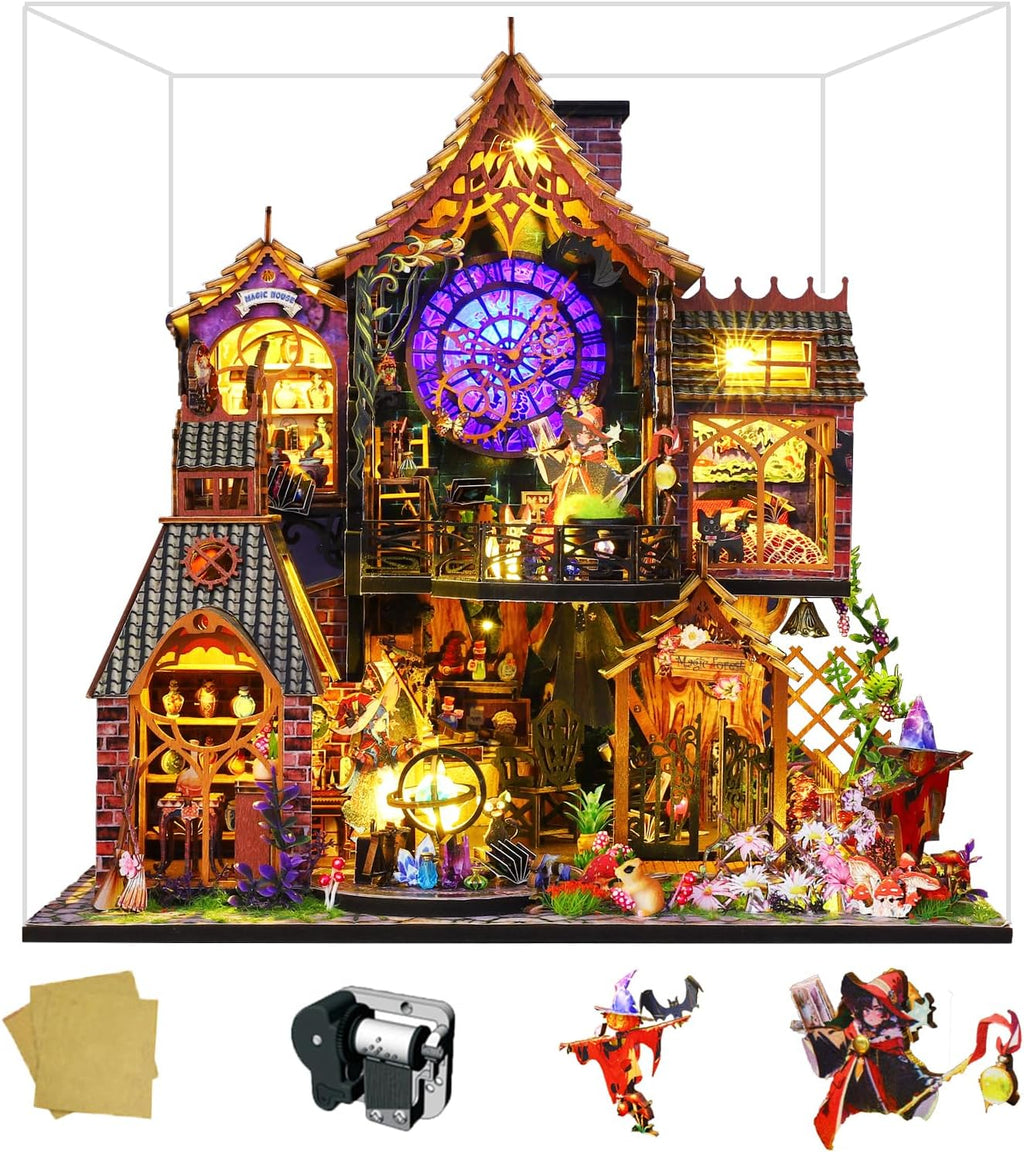 spilay dollhouse miniature with furniture,diy wooden crafts doll, main product view