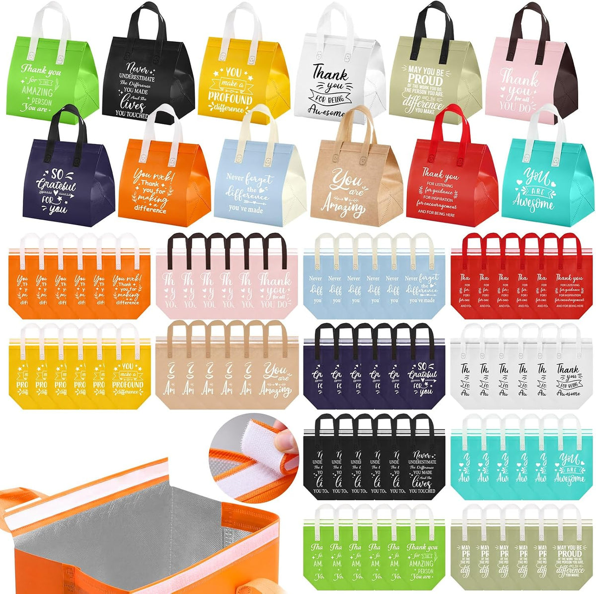 didaey 72 pcs employee appreciation gift bags bulk, main product view
