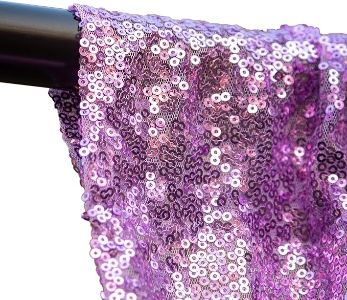 JYFLZQ Lavender Sequin Backdrop Curtains 2ft x 8ft 4 Panel Glitter Photo Booth Backdrops Sparkly Photography Background Drapes for Parties Wedding Bridal Showers