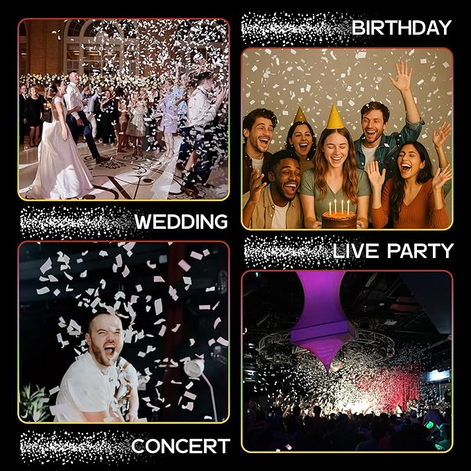 Ultimate Confetti, White Biodegradable Confetti - Rectangular Fluttering Tissue Paper Confetii for Cannon and Launcher use – Best for Mother’s Day, Wedding, Parties and Live Events - 1 lb, 16 oz