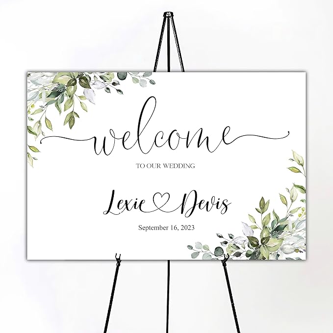 Wedding Welcome Sign, Personalized Custom Wedding Sign, Printed Wedding sign