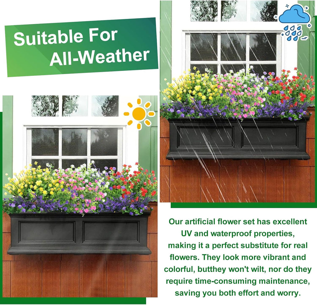 mapvolut 30 bundles artificial flower set - realistic shown in use
