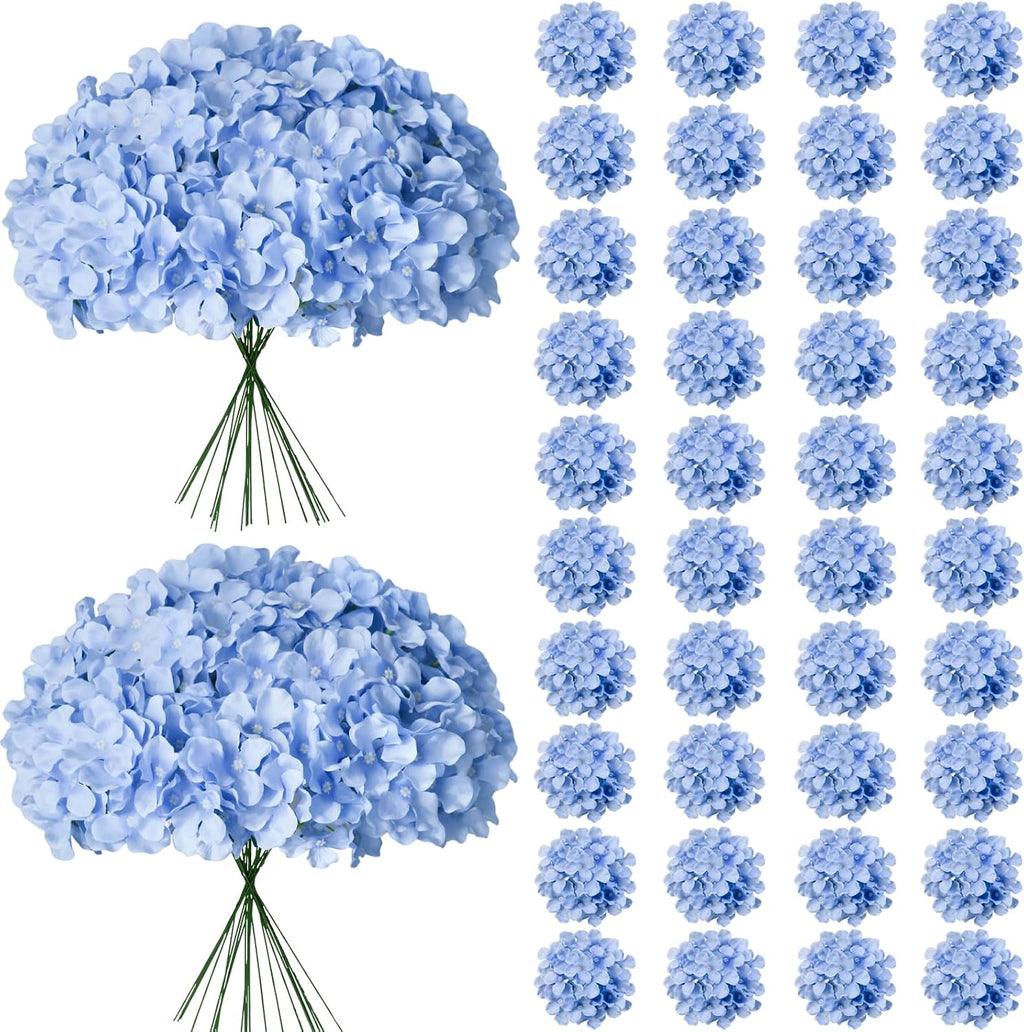 blue hydrangea artificial flowers bulk for home decor shown in use