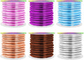 Mandala Crafts 8 Gauge Anodized Aluminum Craft Wire for Jewelry Making - 120 FT Colored Flexible Silver Copper Purple Pink Brown Ice Blue Wire - Bendable for Bonsai Armature Crafting Sculpting