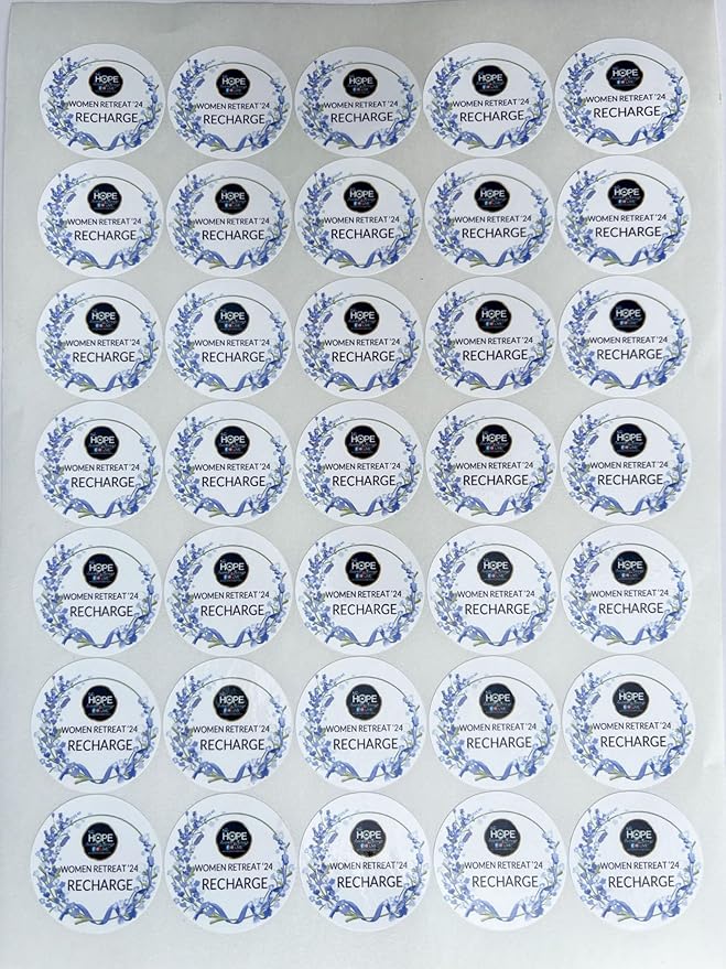 Custom Stickers for Weddings, Birthdays & Businesses - Personalized Labels with Your Logo - Waterproof, Fade and Heat Resistant - Pack of 100-1000 (Wreath T, 2.5 Inch)