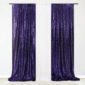 Eternal Beauty Sequin Backdrop Curtains, 2x8 Ft-2 Panels Purple Back Drop for Shimmer Photography Party Wedding Birthday Decor