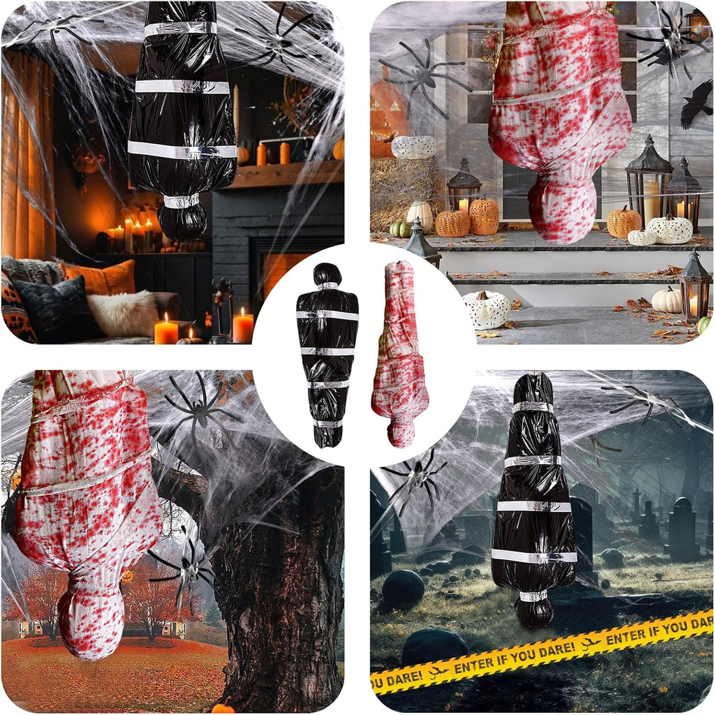 2 packs 6ft dead body bags hanging corpse, package contents