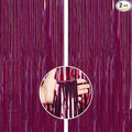 PartyWoo Foil Fringe Curtains, 2 pcs 3.3x6.6 ft Burgundy Red Streamers, Fringe Backdrop, Party Backdrop Curtain, Tinsel Curtains, Door Shimmer, Streamers Party Decorations for Birthday, Christmas