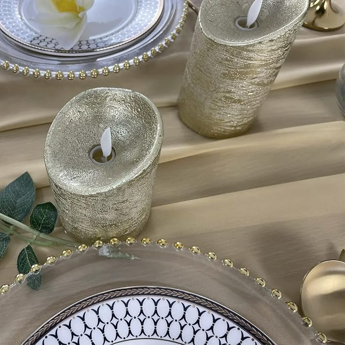 EHLDekol 10 Packs Chiffon Table Runners 27 x 120 inches Romantic Sheer Wedding Table Runner Top Table Bridal Party Decoration