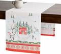 Maison d' Hermine Table Runner 100% Cotton Single Layer Table Runners 72 inches Long for Thanksgiving Christmas Decorations Home Kitchen Dining Party Wedding (Rural Christmas, 14.5" x 72")