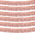 6 Pack 10 Feet Rose Gold Foil Fringe Garland Metallic Tinsel Streamers Banner Wall Hanging Curtain Backdrop Banner for Parade Floats, Thanksgiving, Christmas, Birthday, Halloween Party Decorations