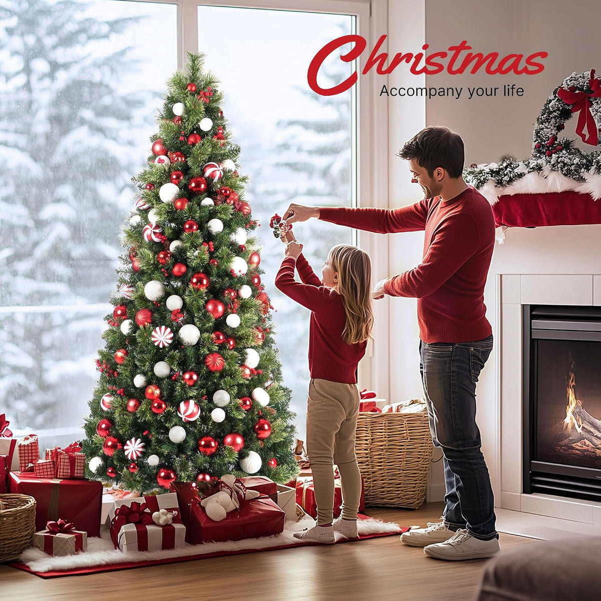 oasiscraft christmas tree, 6 ft prelit pop up shown in use