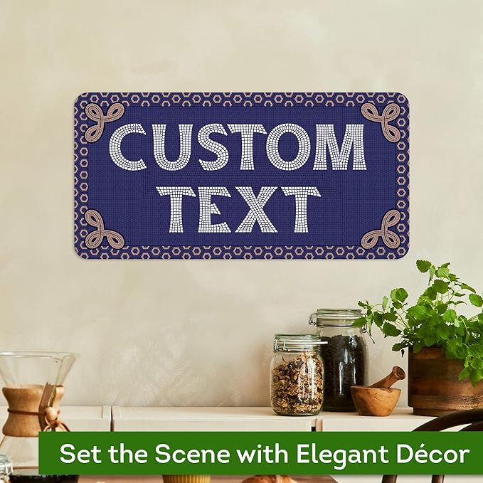 Custom Sign, Custom Street Sign, 11 Font Colors, 13 Font Styles, 4 Hole Options, 22 Sizes, 9x18 Inches, Rust Free DiBound, Fade Resistant, Made in USA by My Sign Center (Fauxsaic 1)