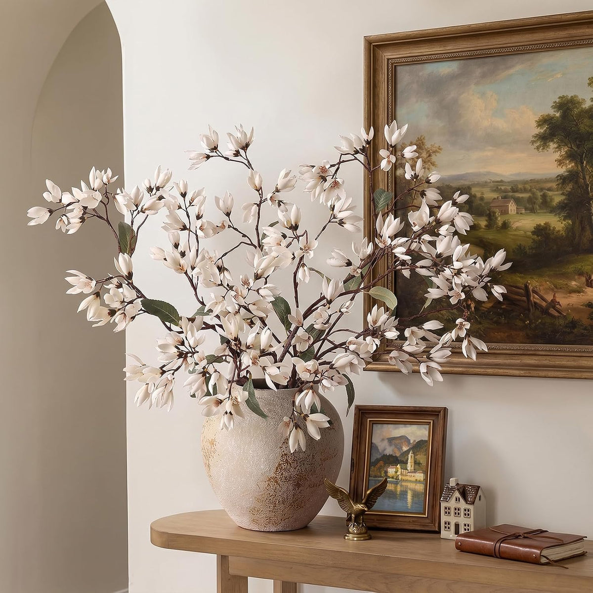 yxzzwl 4pcs 36" fake magnolia champaca silk flower shown in use