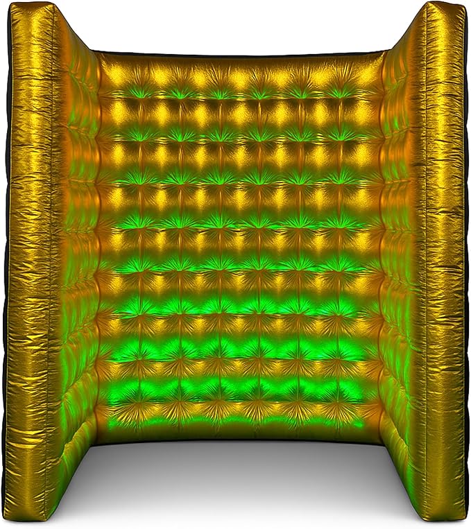 Golden New Inflatable Photo Booth Inflatable Photo Wall with Built-in Blower and LED Promotional Advertising for Wedding Events