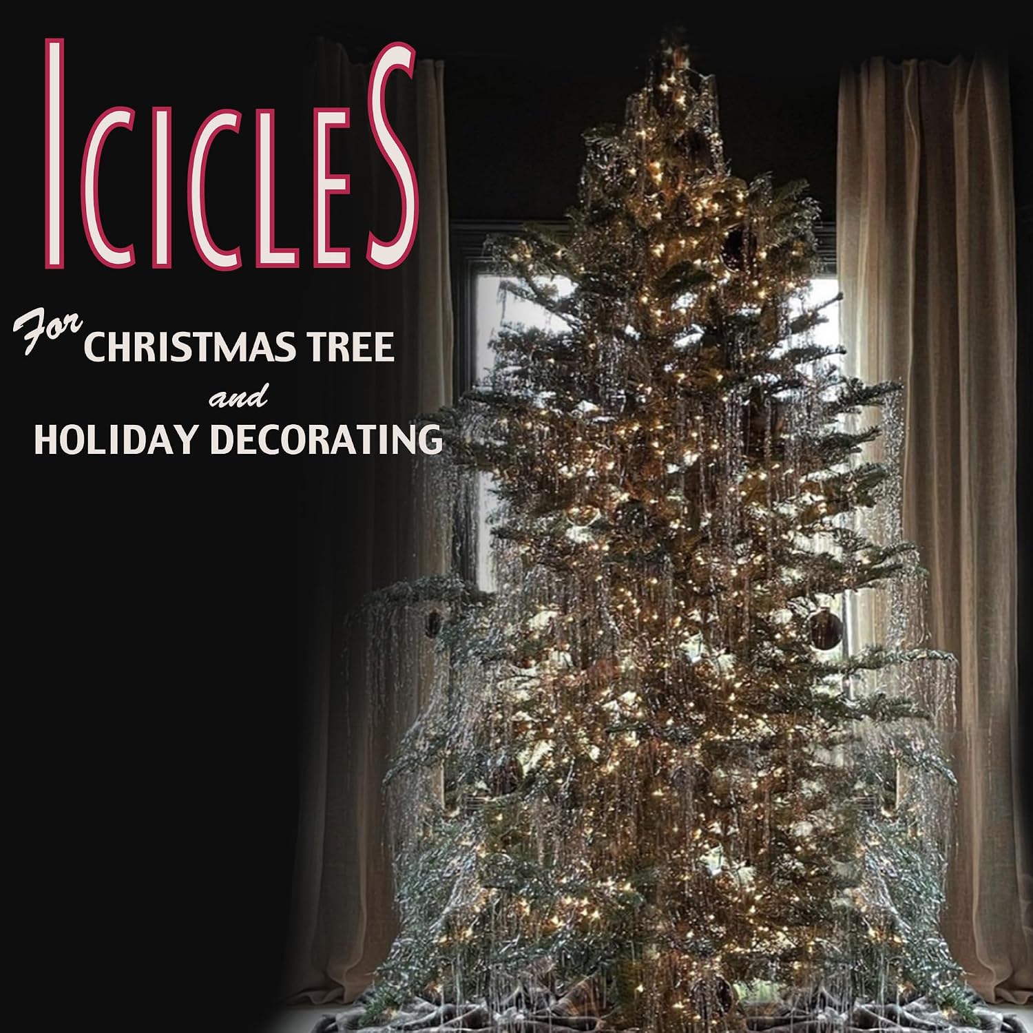 Brite Star 1000 Strands 18 inch Icicles, Silver