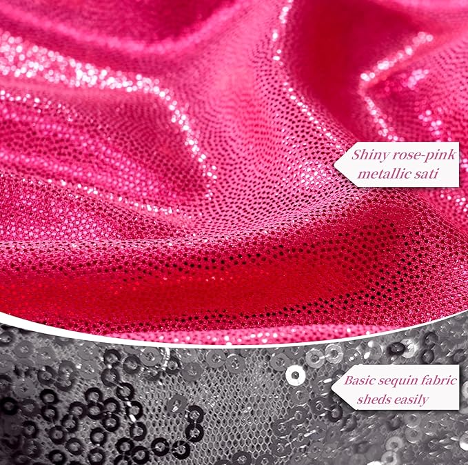 10ftx10ft Hot Pink Sequin Backdrop Curtain for Parties, Wrinkle Free Thick Glitter Sparkle Photo Backdrop Drapes 2 Panels 5x10FT Shimmer Back Drop Cloth for Wedding Birthday Photography Background