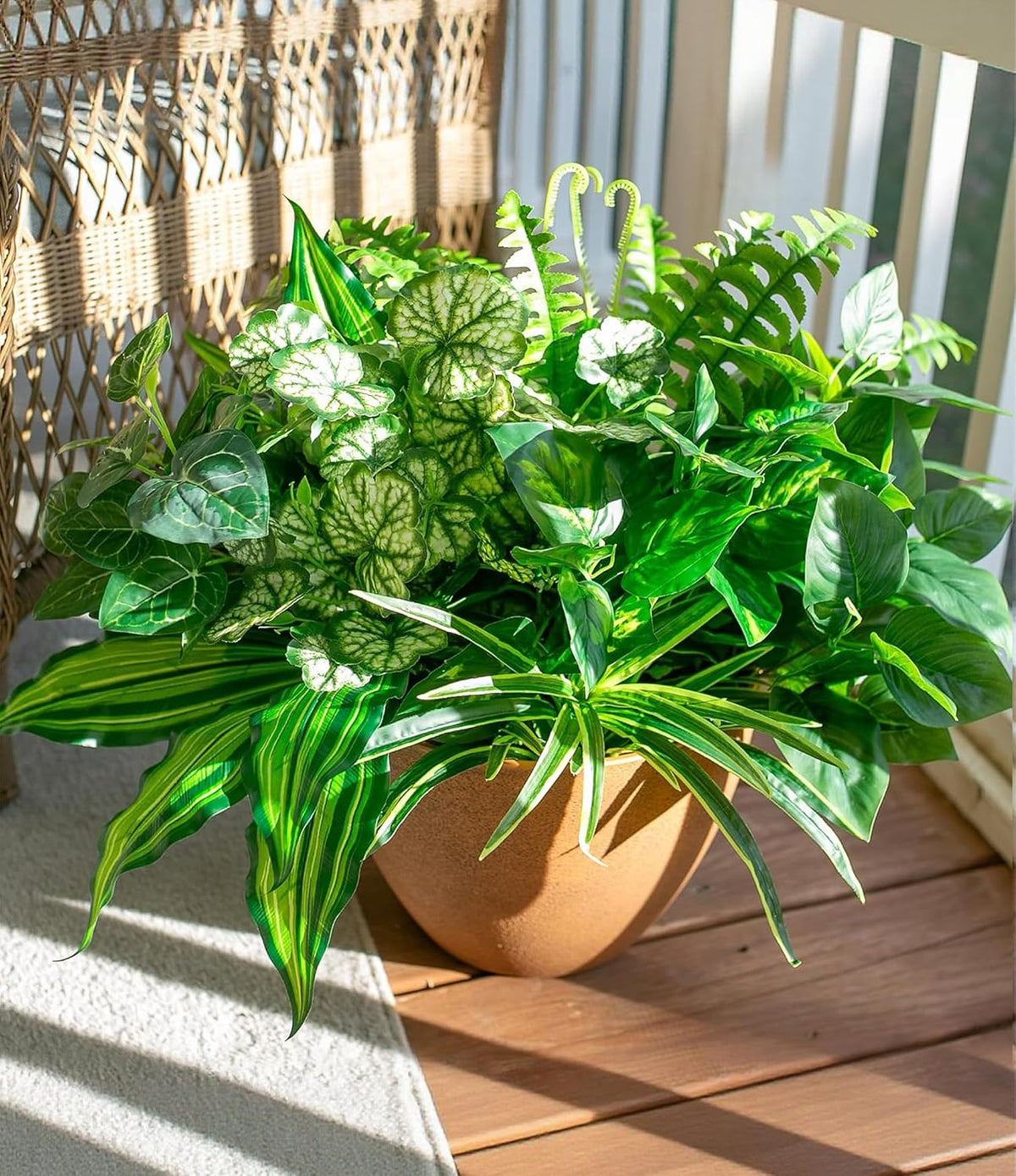 Starttag Artificial Bunches Greenery Plants Fake Plastic Leaves with Stems UV...