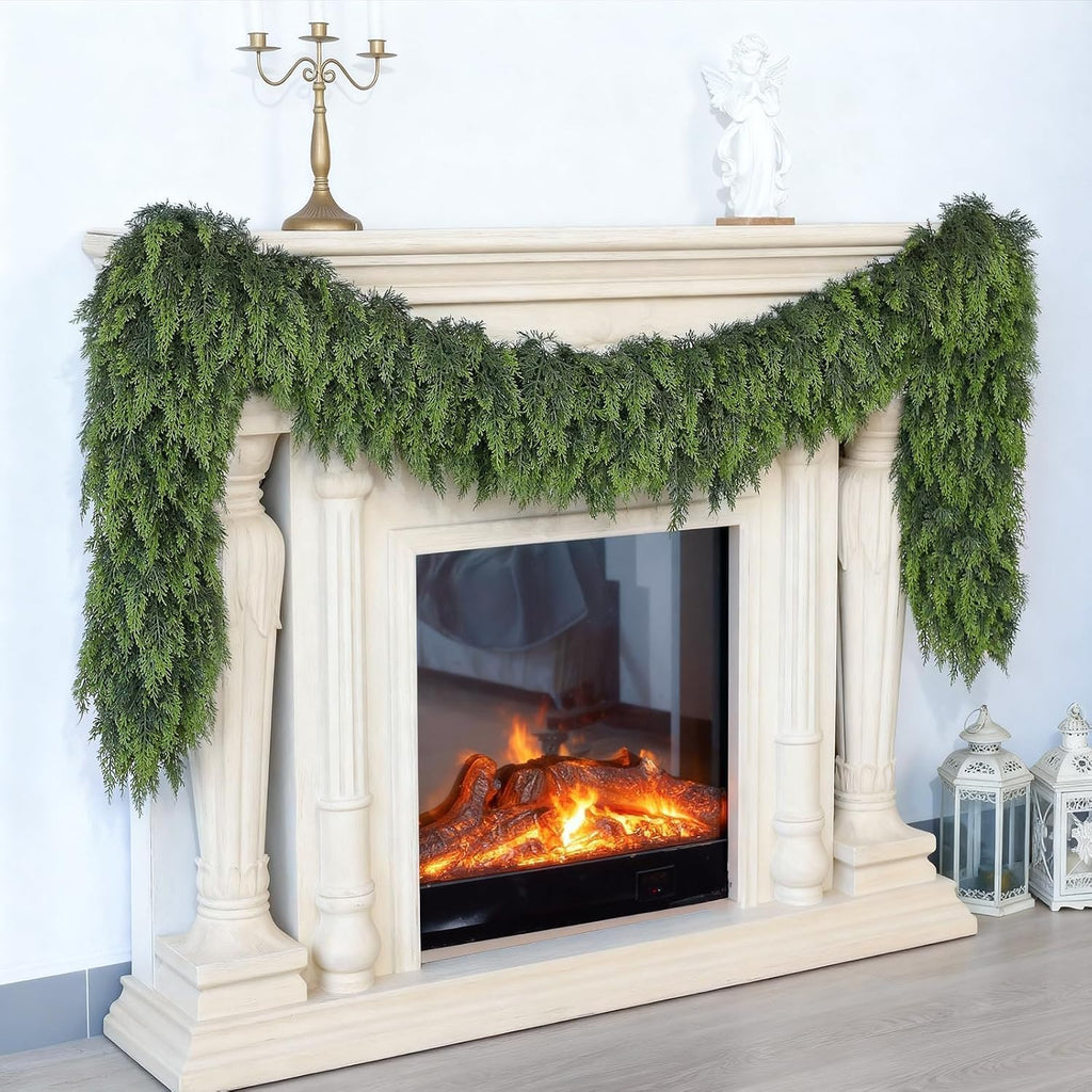 6ft 1pcs artificial christmas cedar garlands for home shown in use