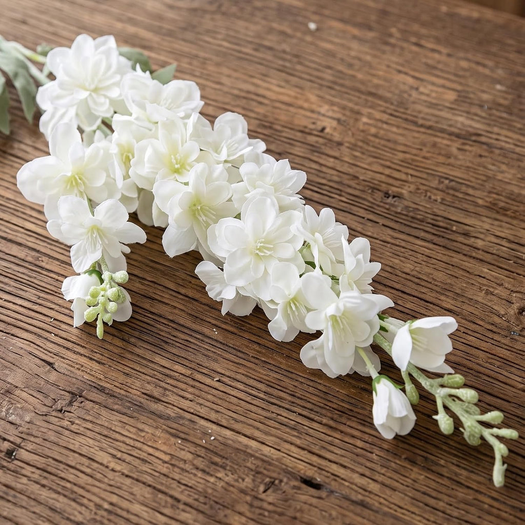 white delphinium artificial flowers 33.5" long stem wedding, package contents
