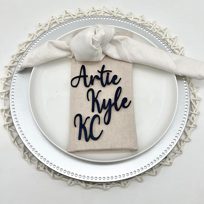 Wedding Name Tags, Personalized Place Cards Table Decoration For Birthdays, Bachelorette,Parties, and Events, Escort Name tags